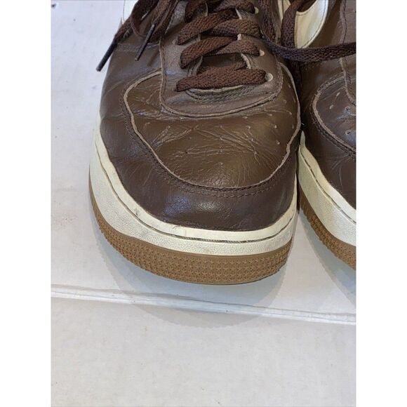 Nike AIR FORCE 1'07 MEN'S LX CACAO PLAID CASUAL BROWN IVORY DV0791-200 SIZE 10.5 - Picture 14 of 16